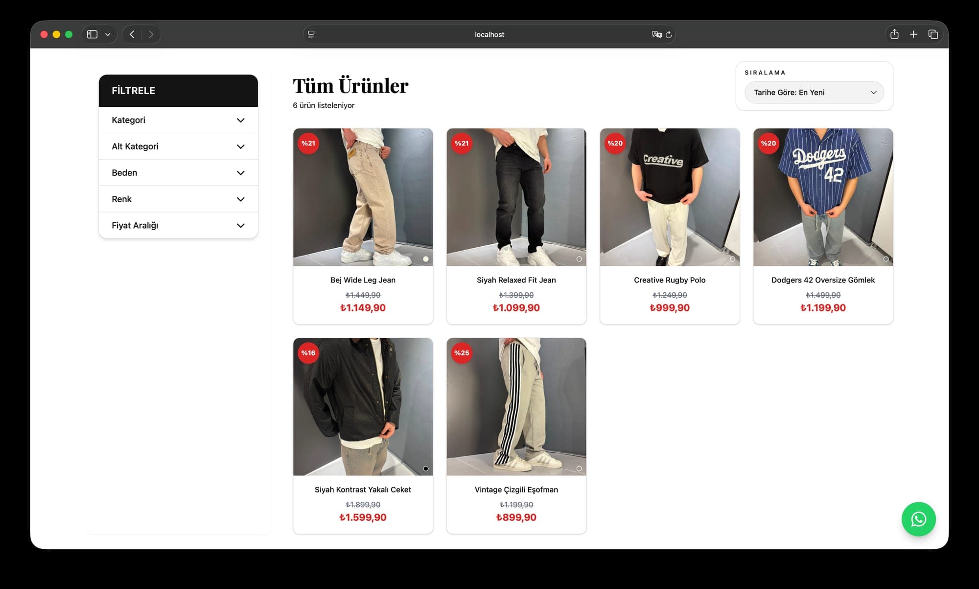 OldSocks mağaza ürün listesi